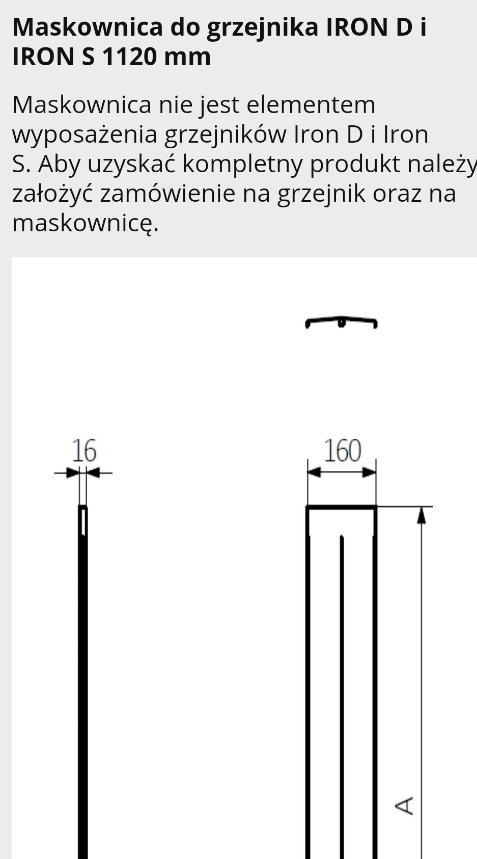 Grzejnik Iron S Maskownica Biała