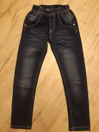 Spodnie jeans dziewczęce 128