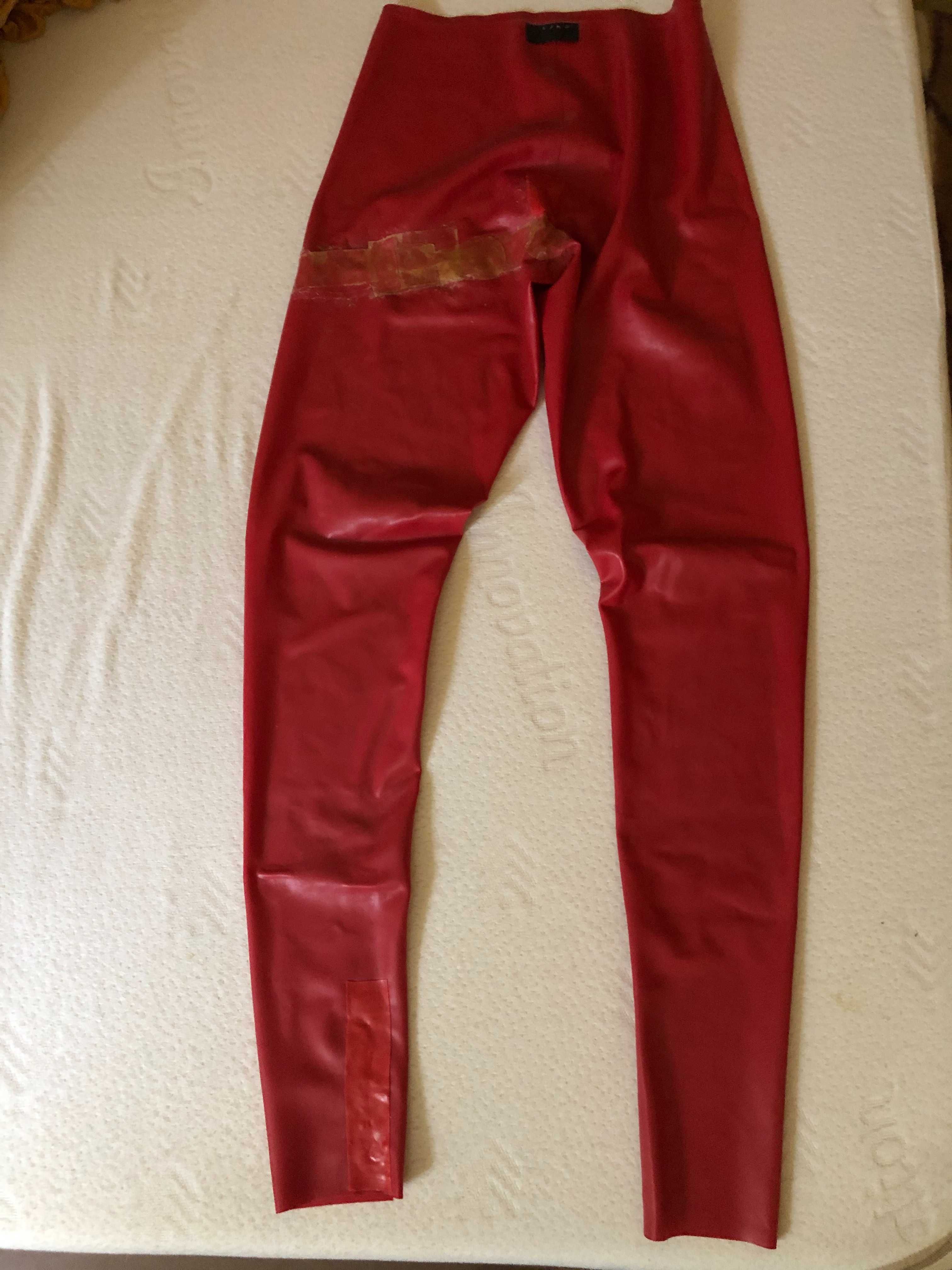 Czerwone Legginsy 100% Latex
