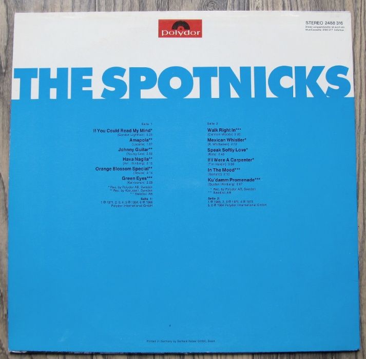 The Spotnicks – The Spotnicks, winyl 12'', 33 rpm, EX