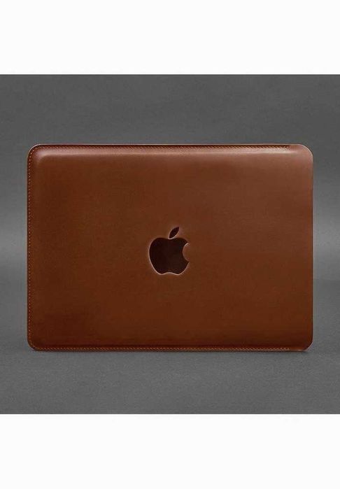 Кожаный чехол для MACBOOK 13 дюйм светло коричневый