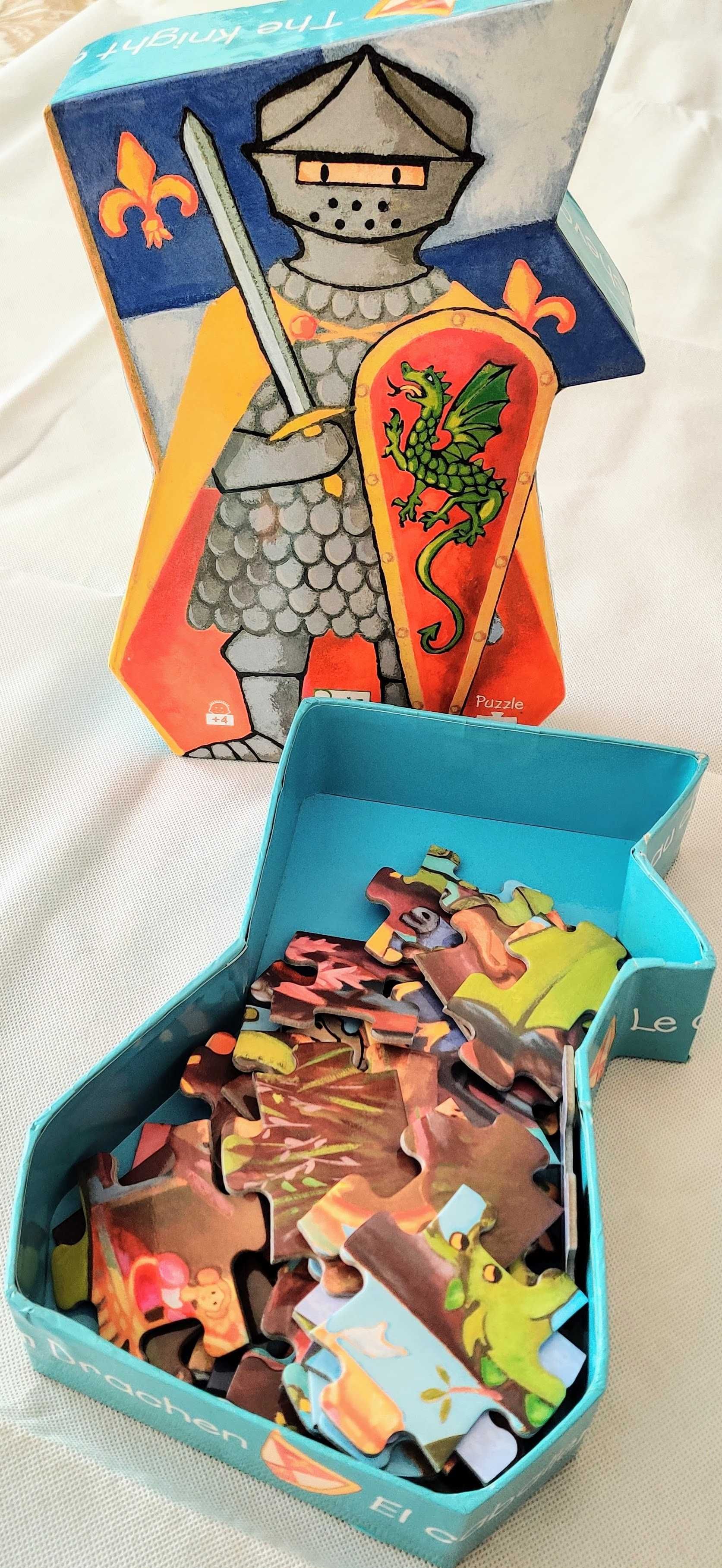 Puzzle Djeco "O cavalerio contra o dragão" (idade 4+)