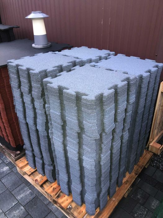 Puzzle gumowe mata podłoga nawierzchnia zielona 20mm 40x40