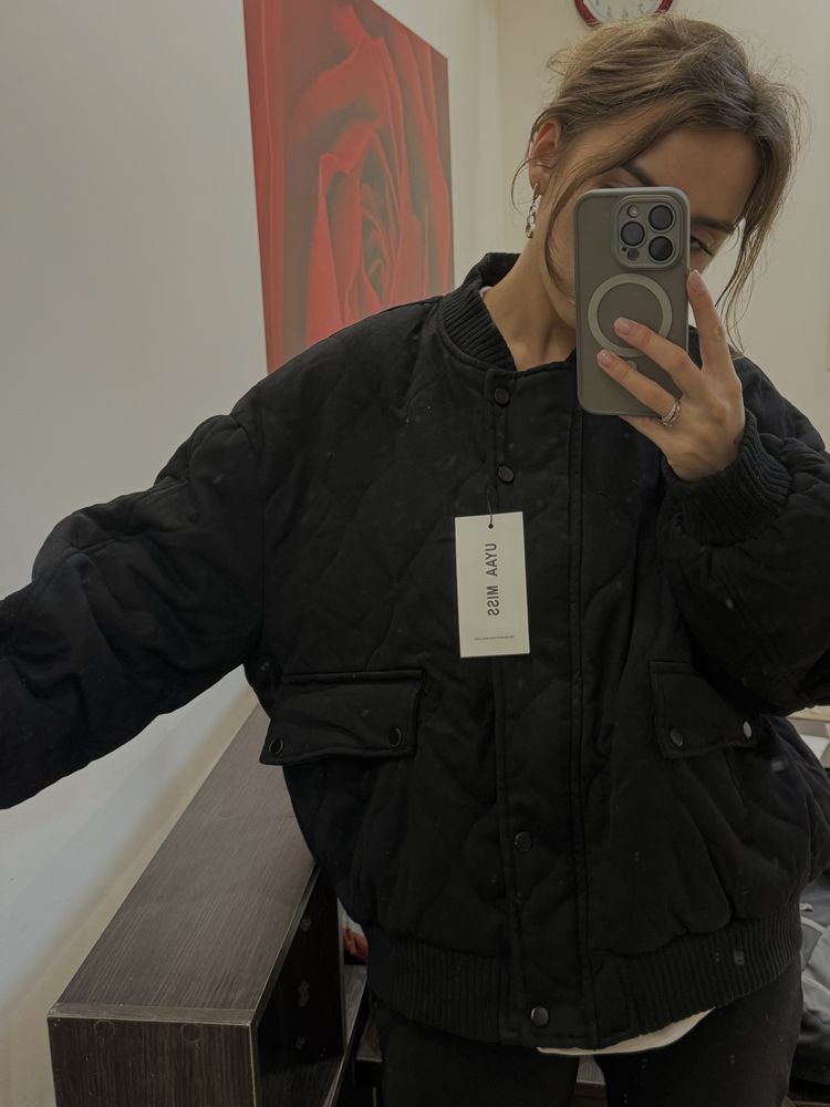 Бомбер куртка стьобана  в стилі Zara