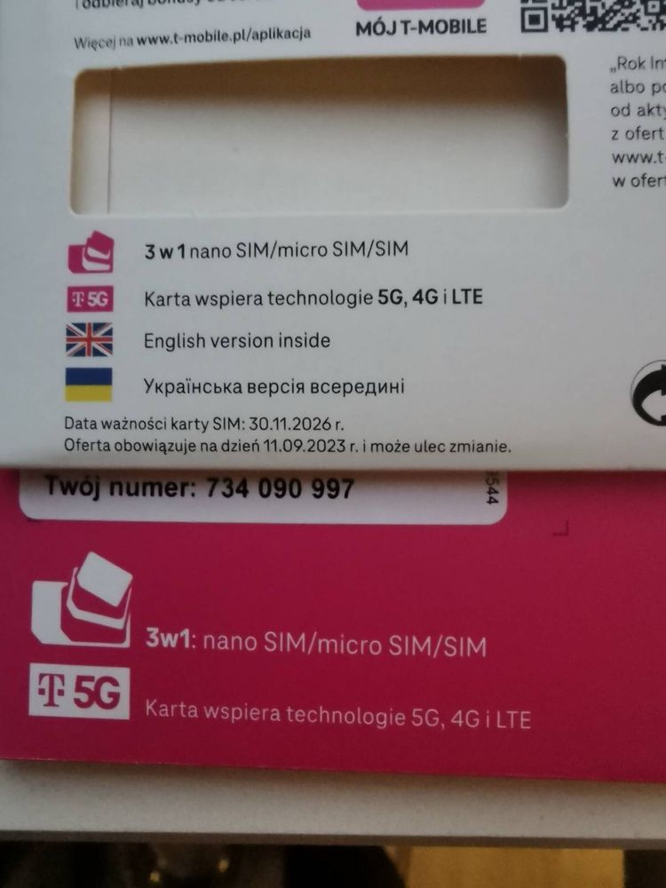 Starter T-Mobile. Do rejestracji .