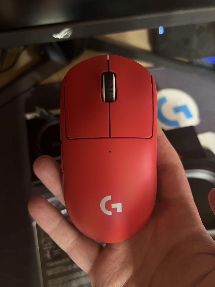 Мышка Logitech G pro superlight red красная