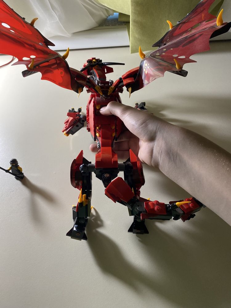 LEGO NINJAGO червоний дракон Кая кастомный