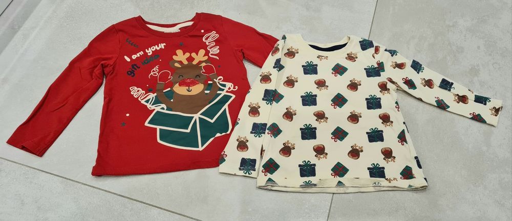 Koszulka 2szt świąteczna Boże Narodzenie, pepco, rozm 92