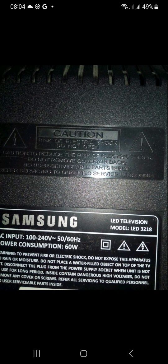 Телевизор б/у  Samsung led 3218 .