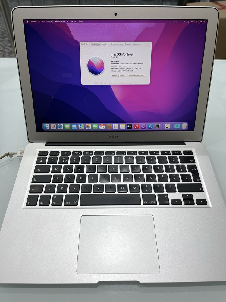 Macbook Air 2015 13” i7 8GB RAM Bateria Nova Com Garantia