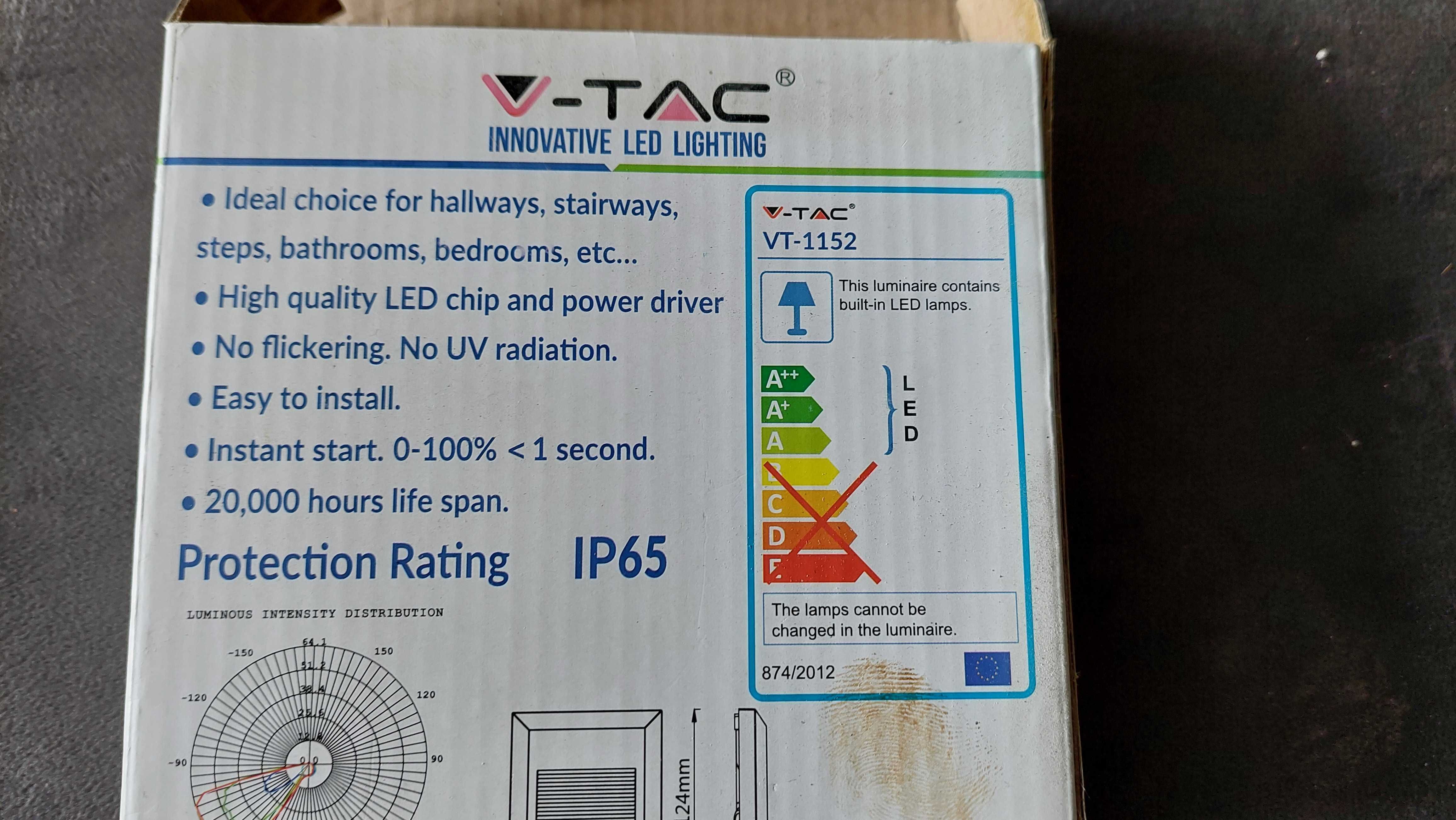 Oswietlenie schodowe V- TAC 4 szt