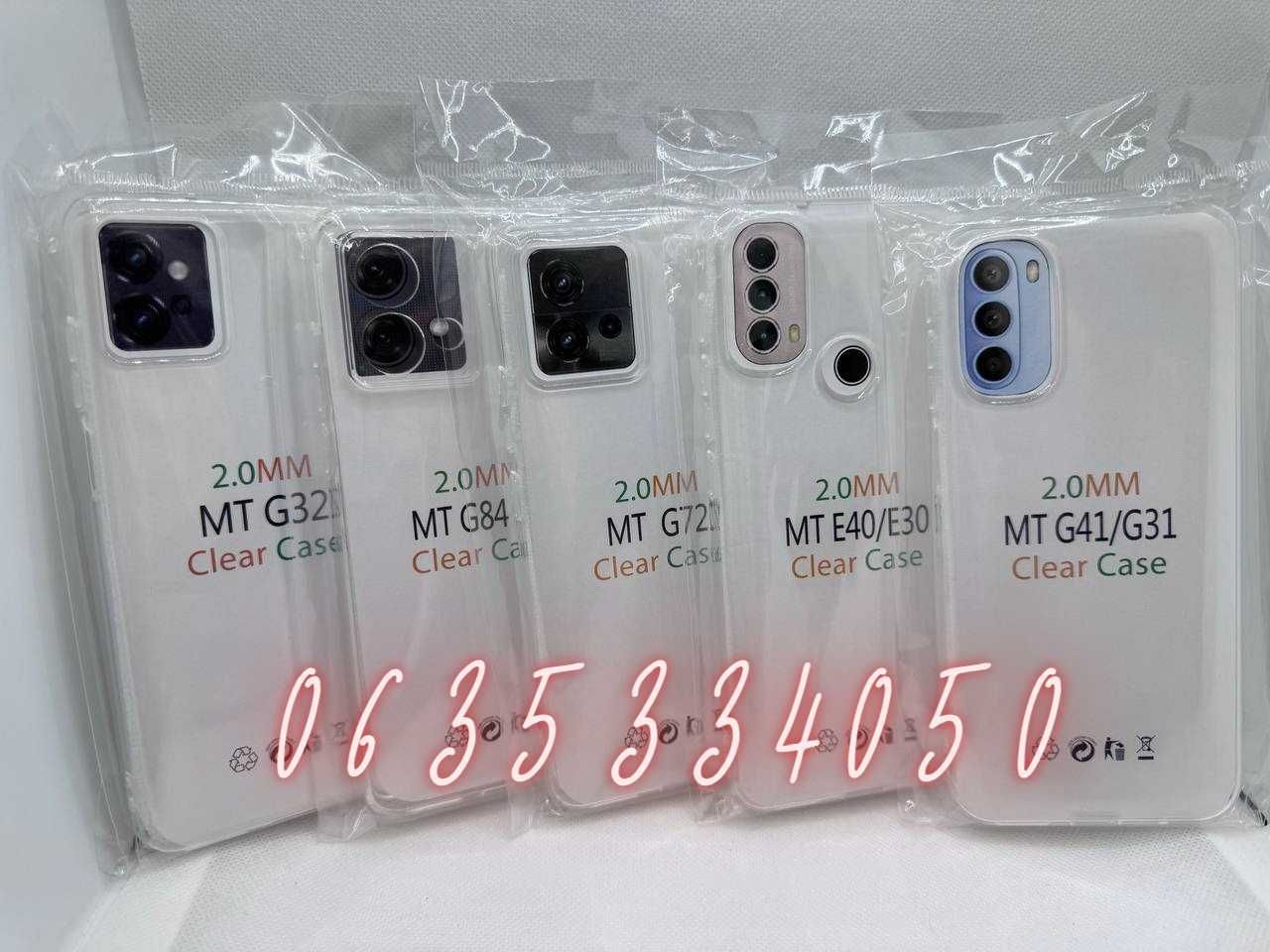 Прозрачный силиконовый чехол 2 мм для Motorola E13 G32 G72 и другие