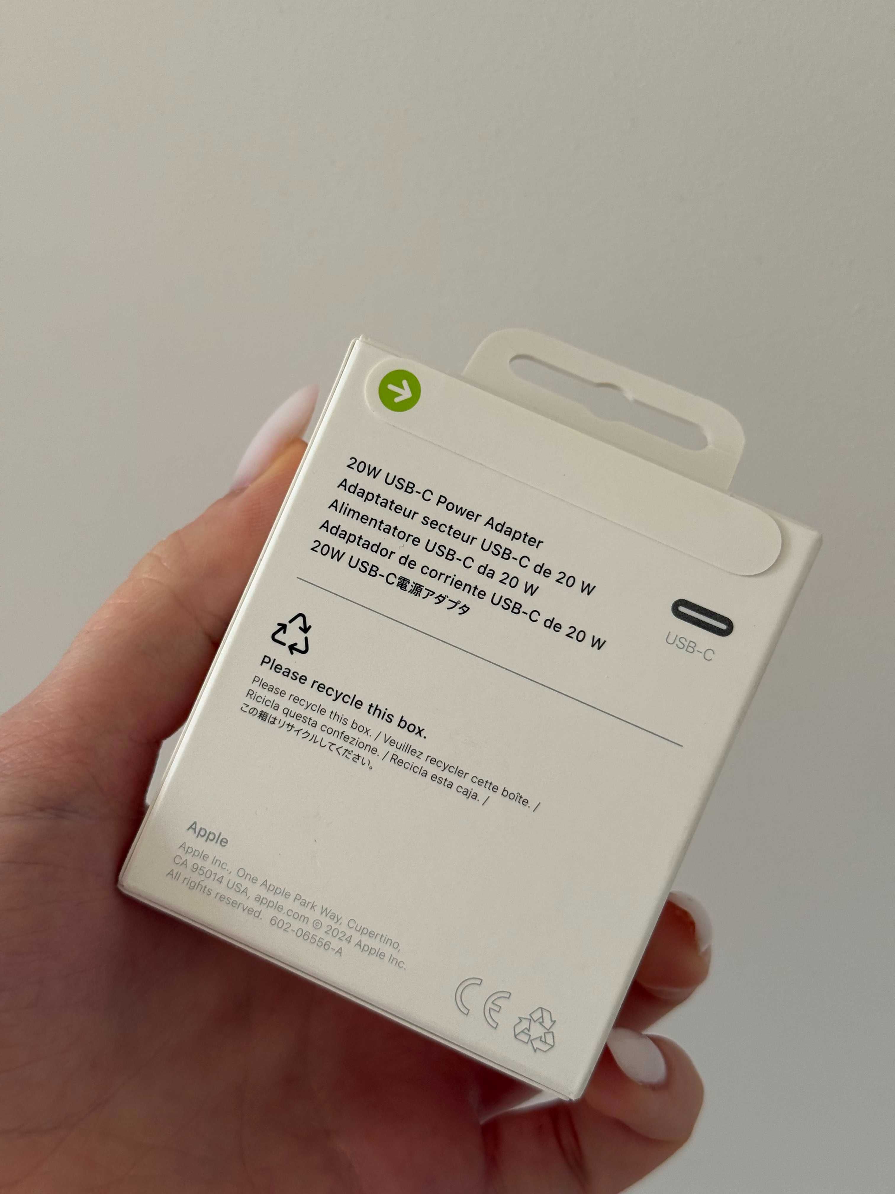 Nowy zasilacz APPLE USB-C MD3J4ZM/A 20W Biały