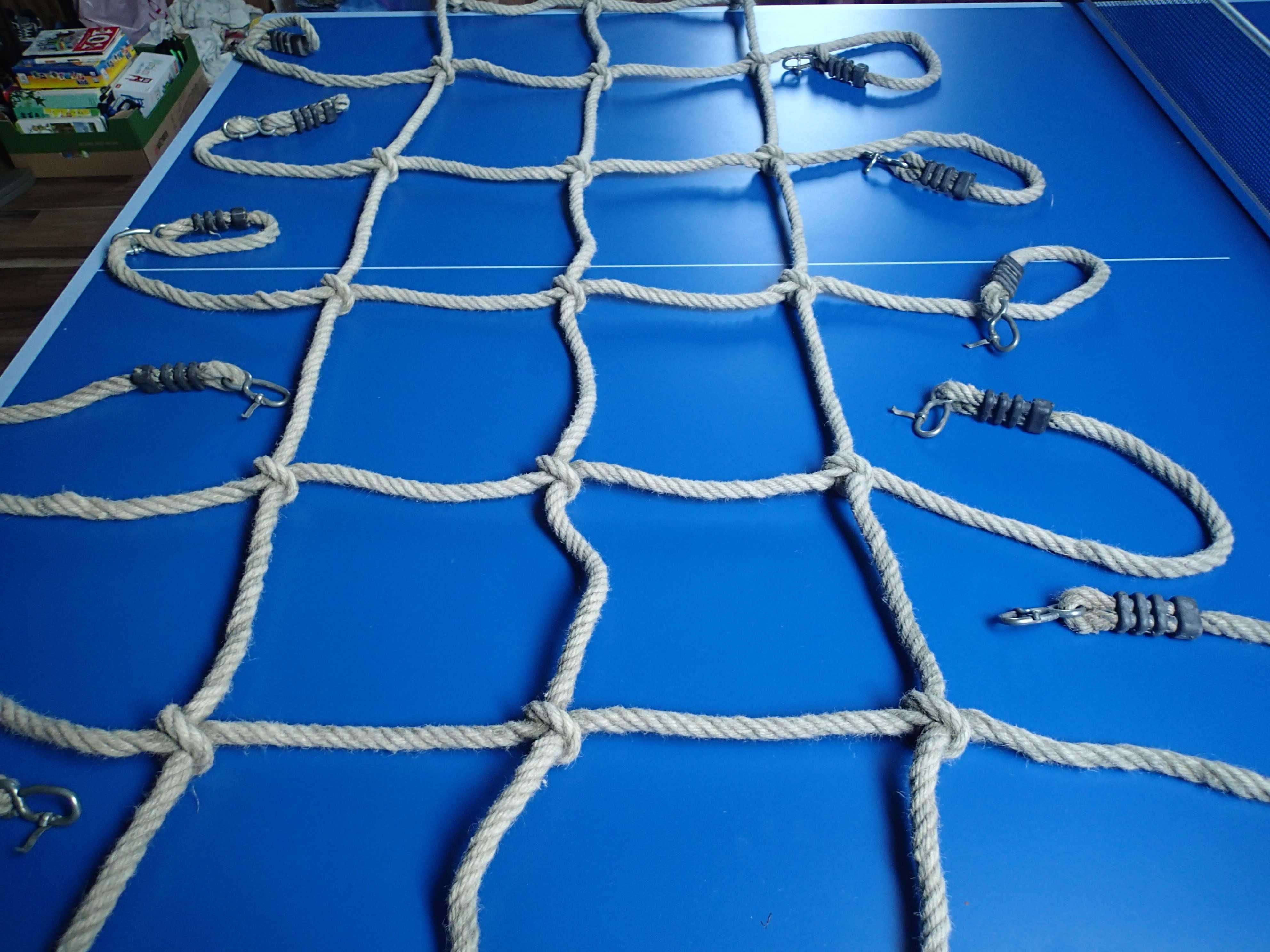 Drabinka ogrodowa sznurowa podwójna 3m x 1,5 m plac zabaw lina 1,5 cm