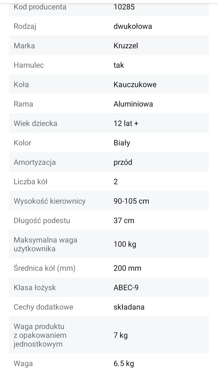 Hulajnoga duża KRUZZEL