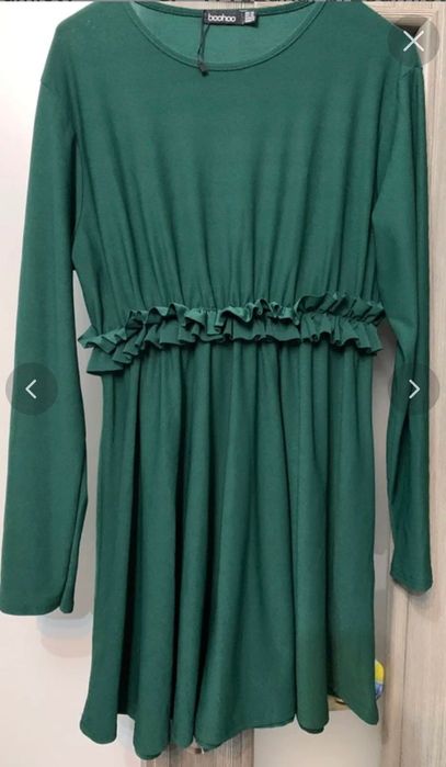 Sukienka butelkowa zieleń boohoo 40/42