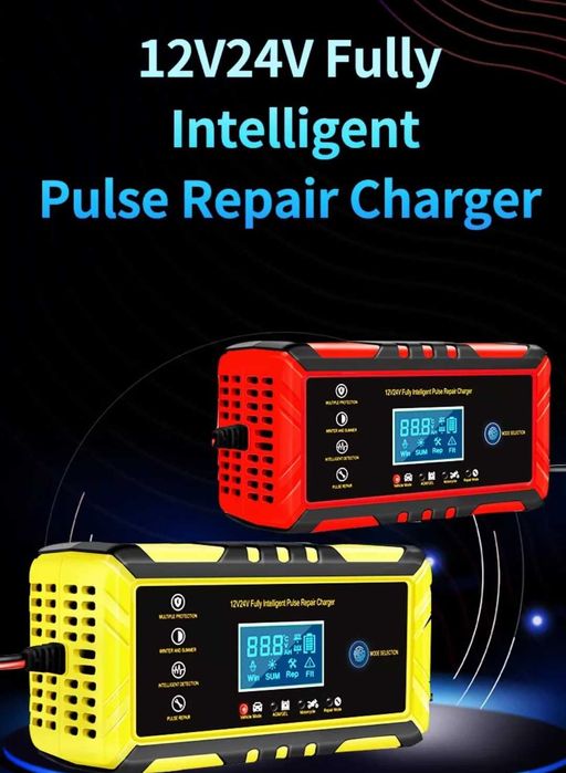 Carregador de bateria 12v /24v 8a