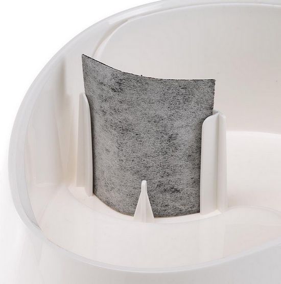 Filtr z węglem aktywnym do fontanny Ferplast zatrzymuje nieczystości