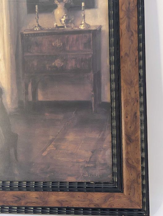 Obraz, nadruk w drewnianej ramie C. Halsde