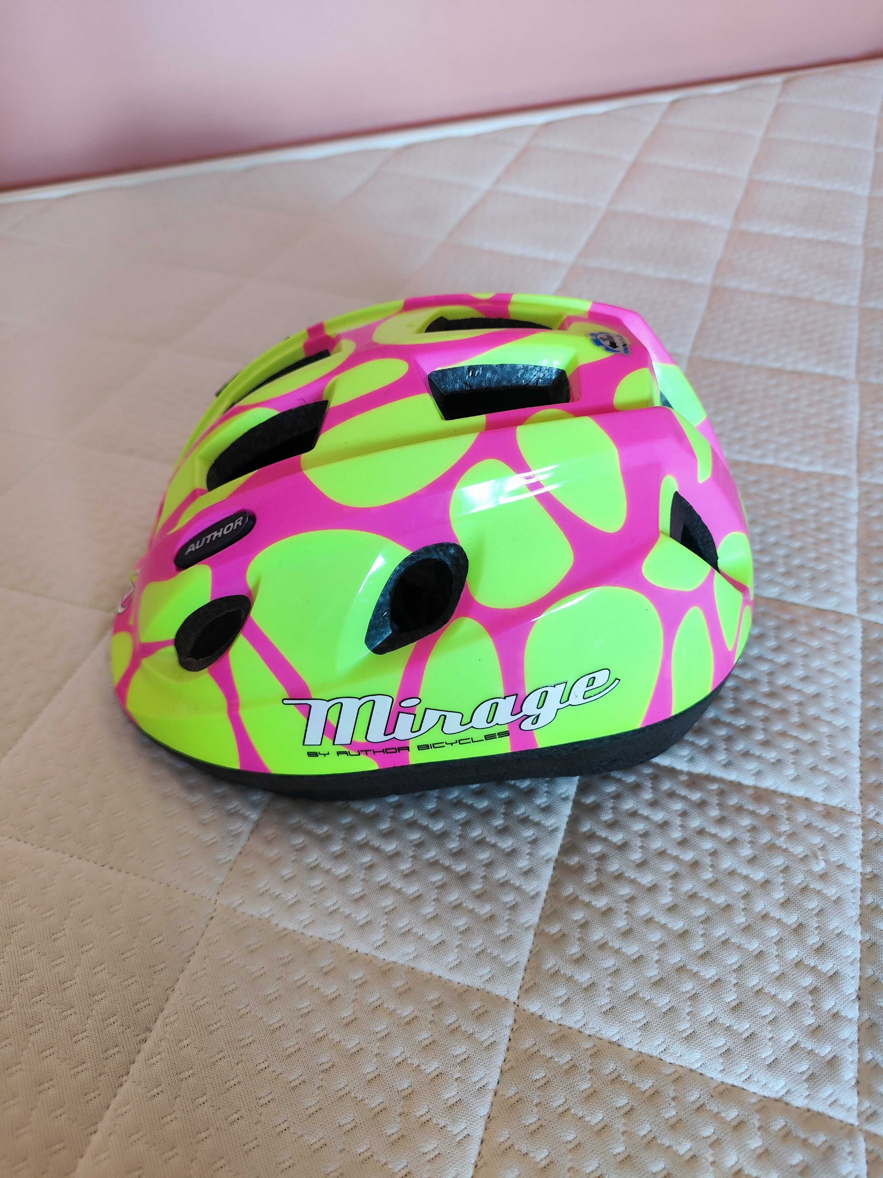 Kask Author Mirage różowo-zółty 52-56 cm