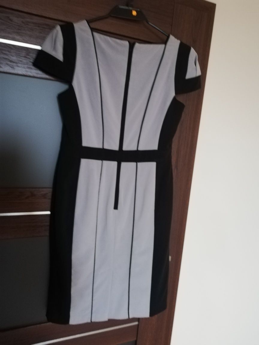 Sukienka szaro - czarna XL