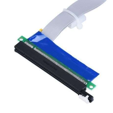 Riser Райзер гибкий PCI-E 1x -> 16x с питанием MOLEX шлейф переходник