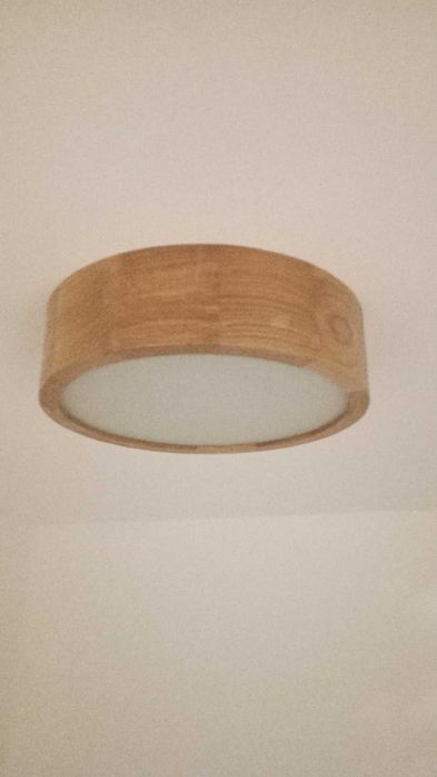 Lampa sufitowa drewniana LEJA Plafon ∅275 DĄB