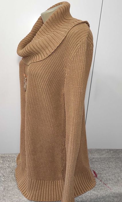 Жіночий светр бавовна акрил кофта комір хомут H&M р.50-52 оверсайз