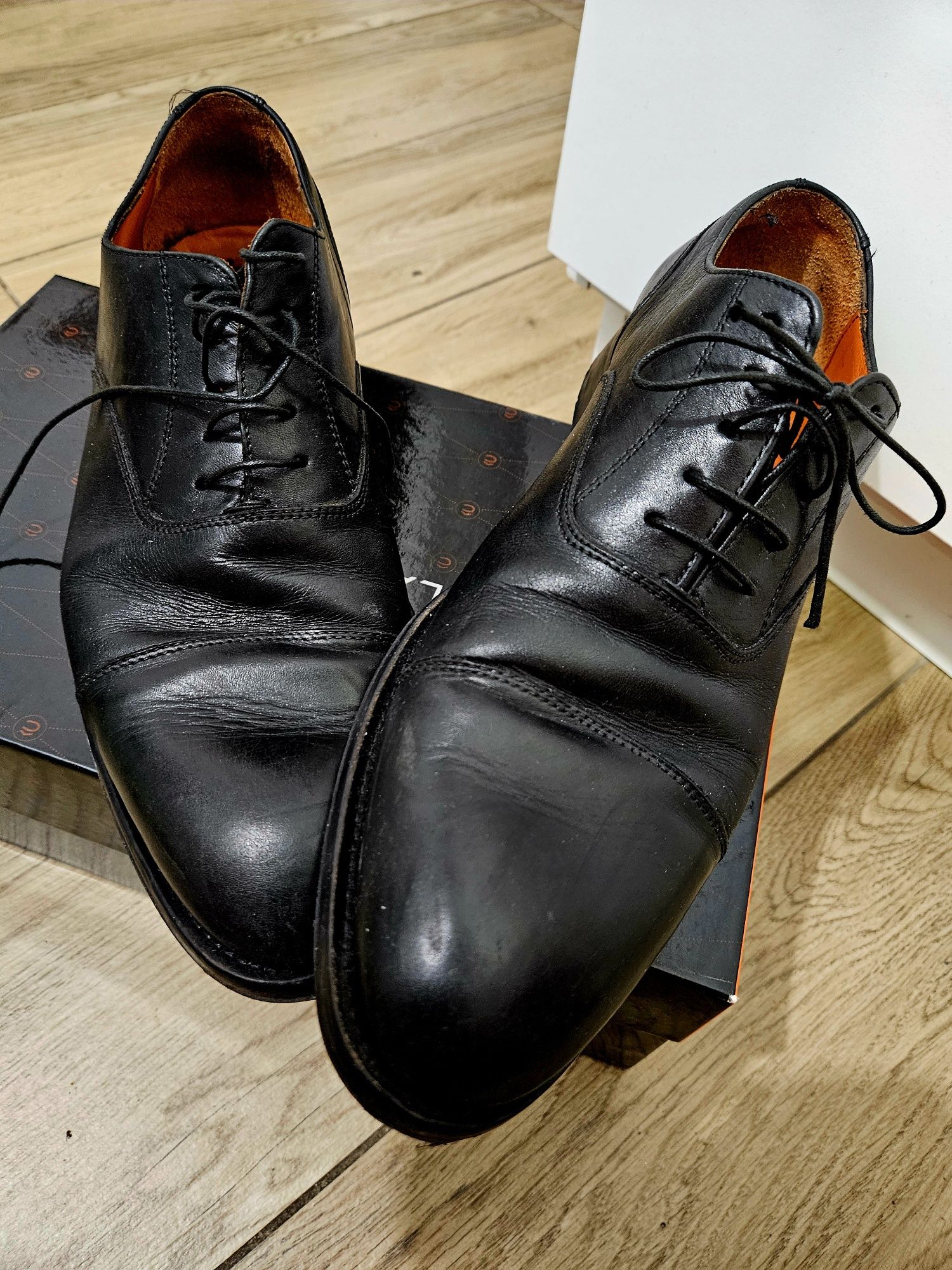 Buty czarne wizytowe męskie r.42 włoskie ślub wesele chrzciny