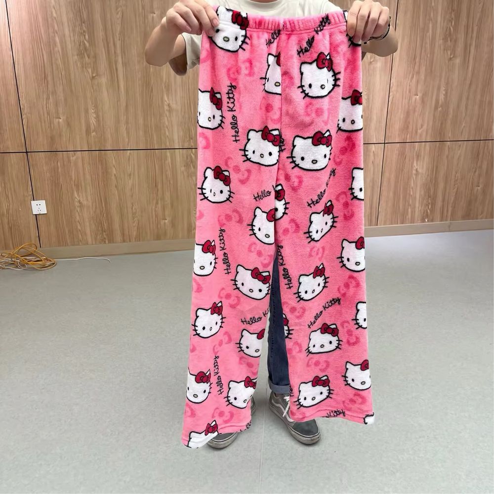 Плюшеві/піжамні штани/штаны Hello Kitty/хелоу кітті/рожеві/розовые