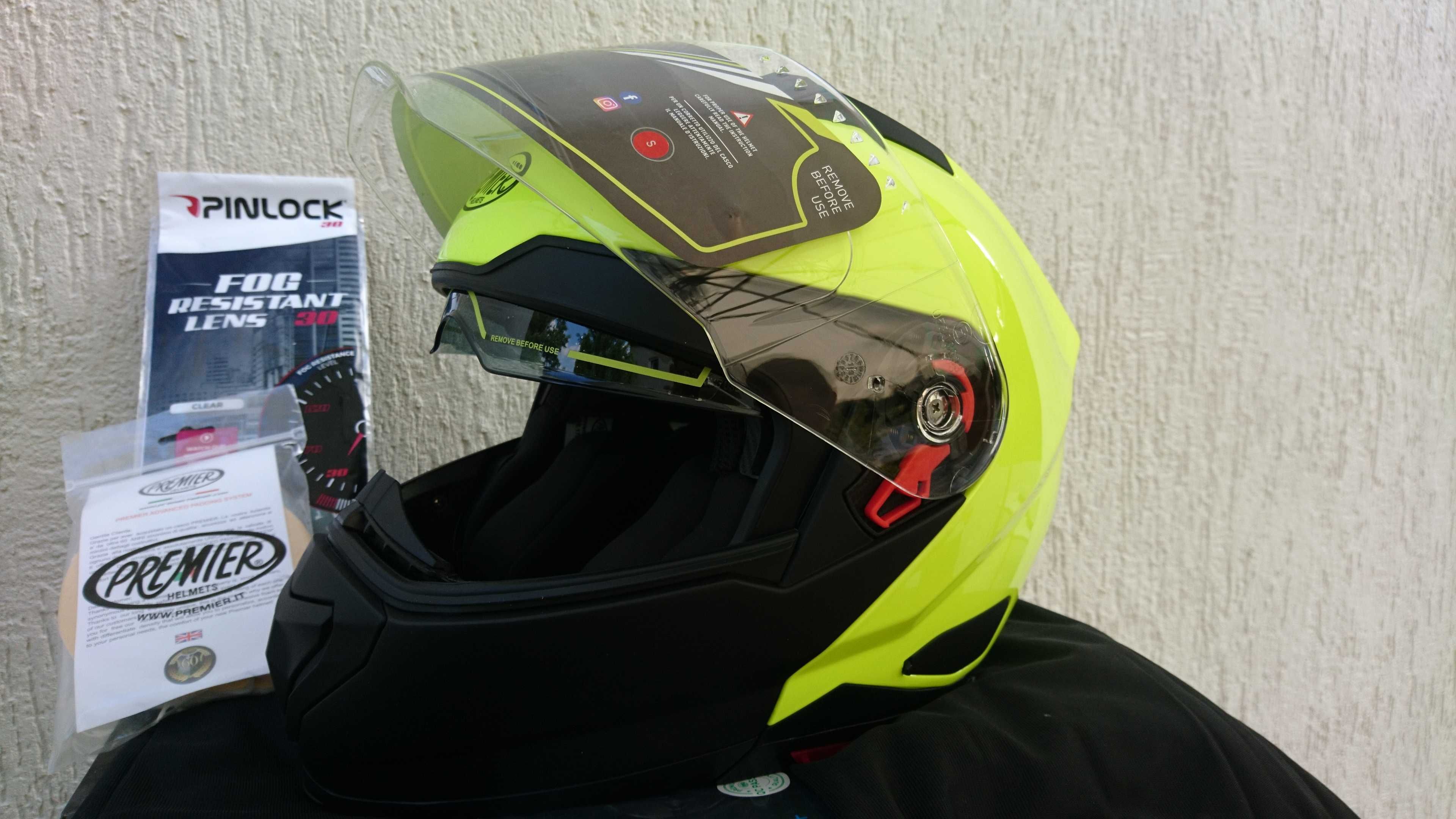 Premier Delta Fluo S kask flip-up blenda