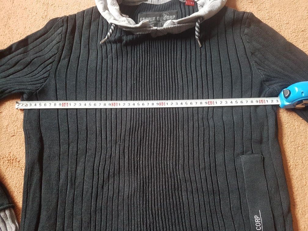 Męska bluza, sweter z kapturem M