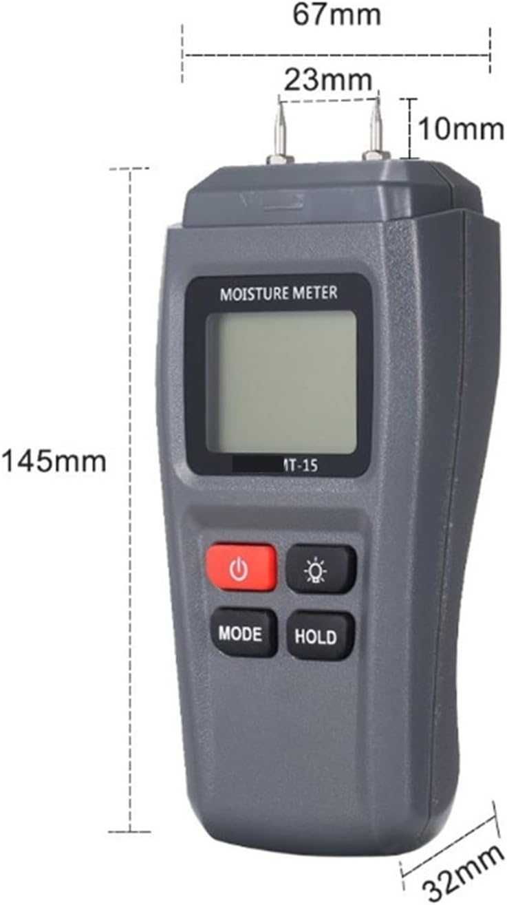 Medidor de Humidade Digital MT15 para Madeira LCD com Luz *NOVO*