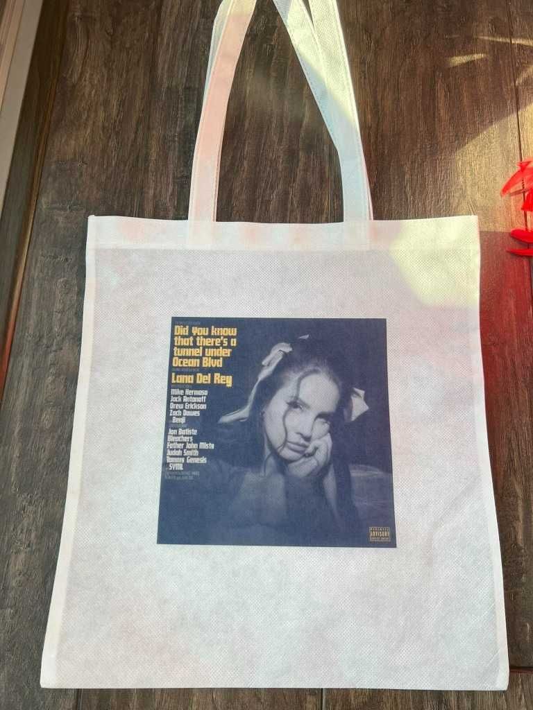 torba lana del rey green tote bag muzyka