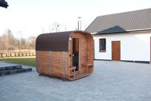 Sauna ogrodowa quadro 235 cm złożona dostępna od ręki