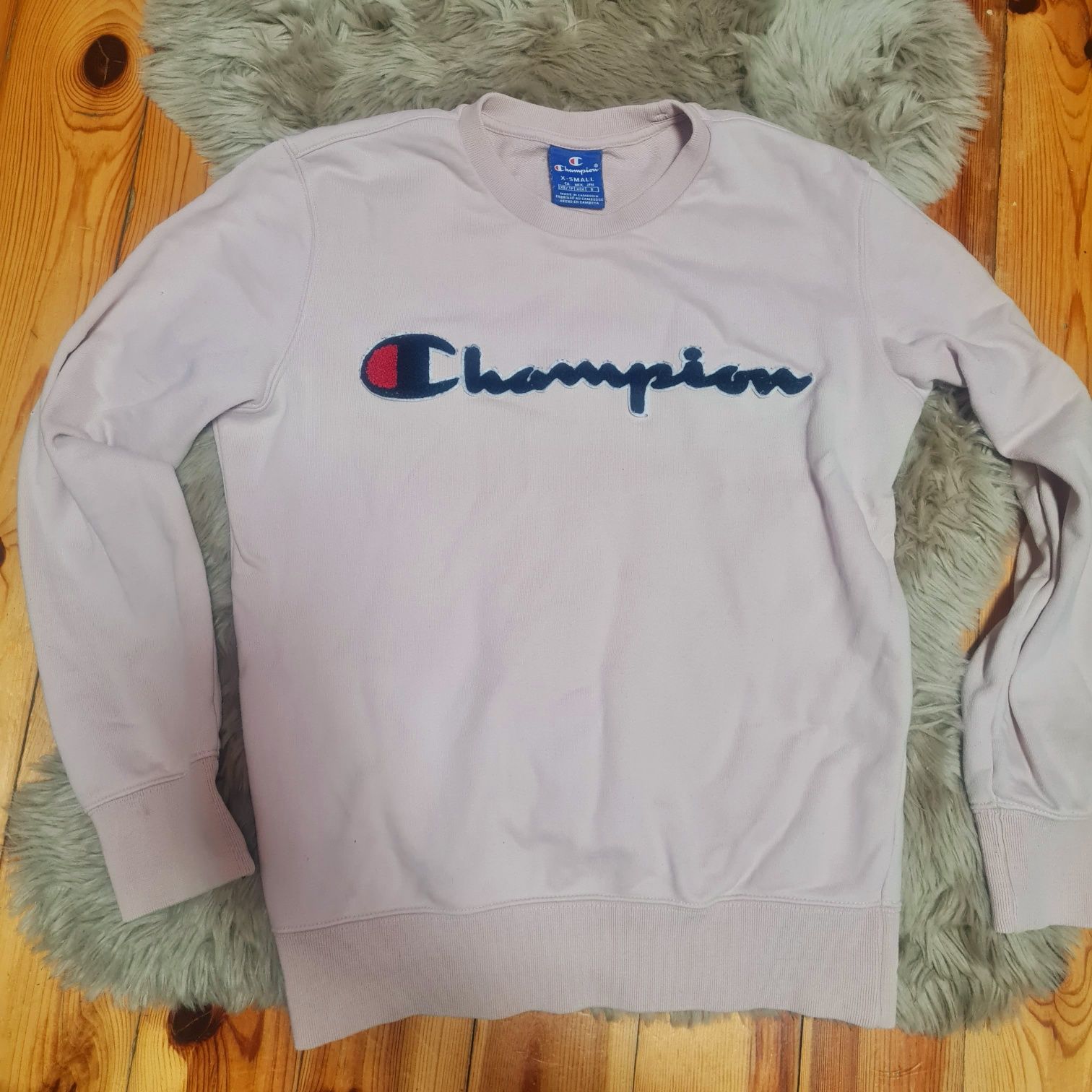 Champion bluza XS S pudrowy róż bez kaptura wkładana przez głowę 
Posi