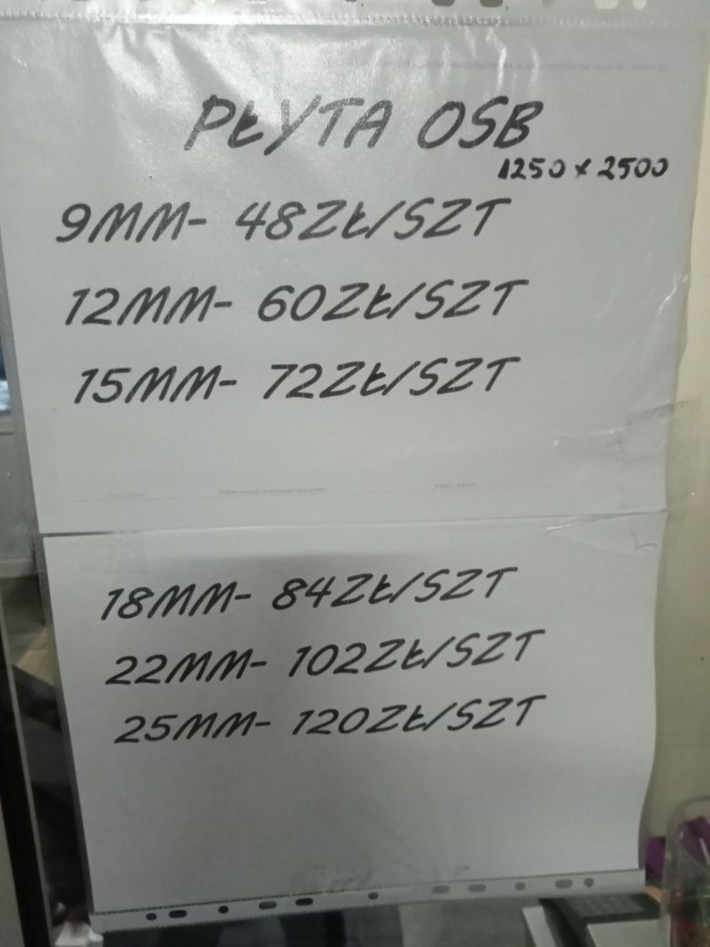 Płyta OSB 250x125cm grubość 9mm