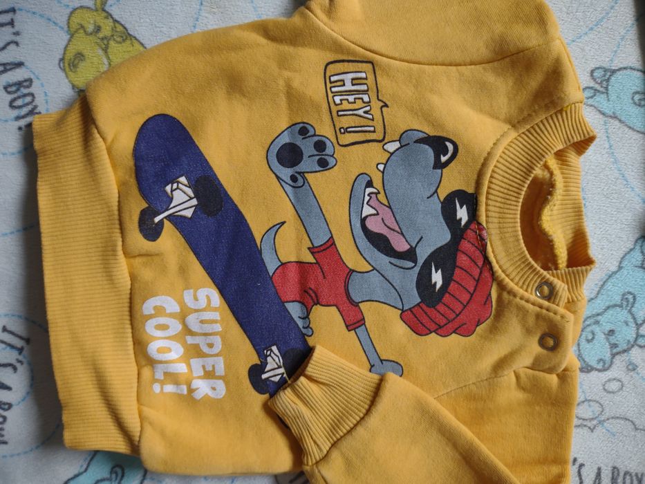 Zestaw 2 bluzy dresowe, grube, rozm 68