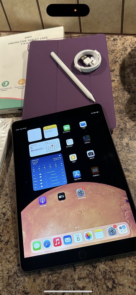 Tablet iPad Apple Retina 10” + NOWY RYSIK + nowe etui - super stan