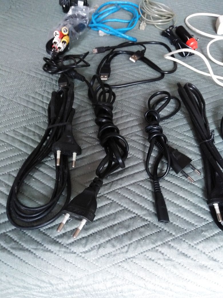 Kabel rca, kable, przewody sieciowe,, unitra USB.