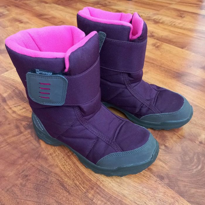 STAN BDB!!! QUECHUA 34 Buty turystyczne śniegowce ocieplane