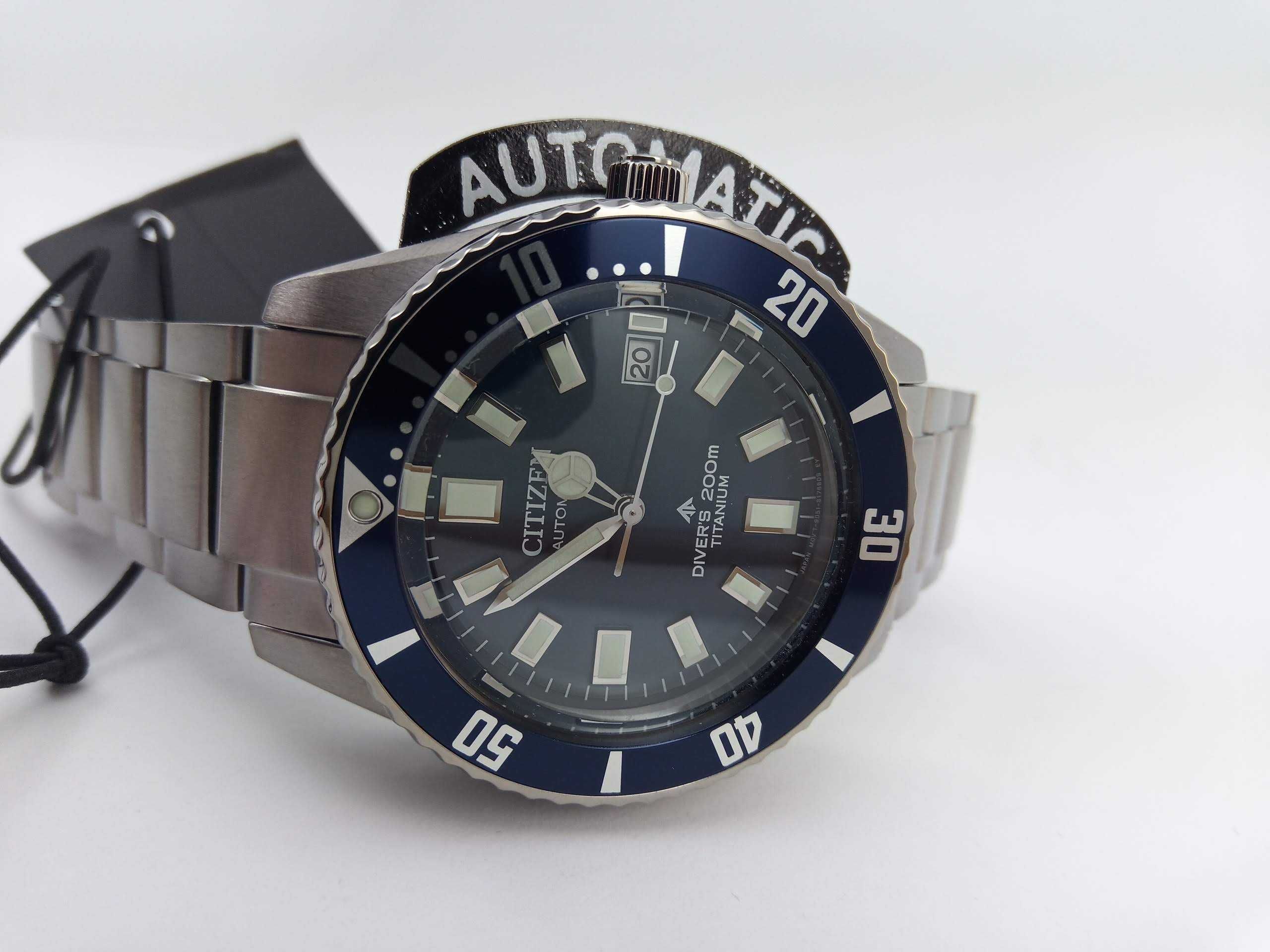 Титановые дайверские часы 200м Citizen NB6021-68L Сапфир, механика