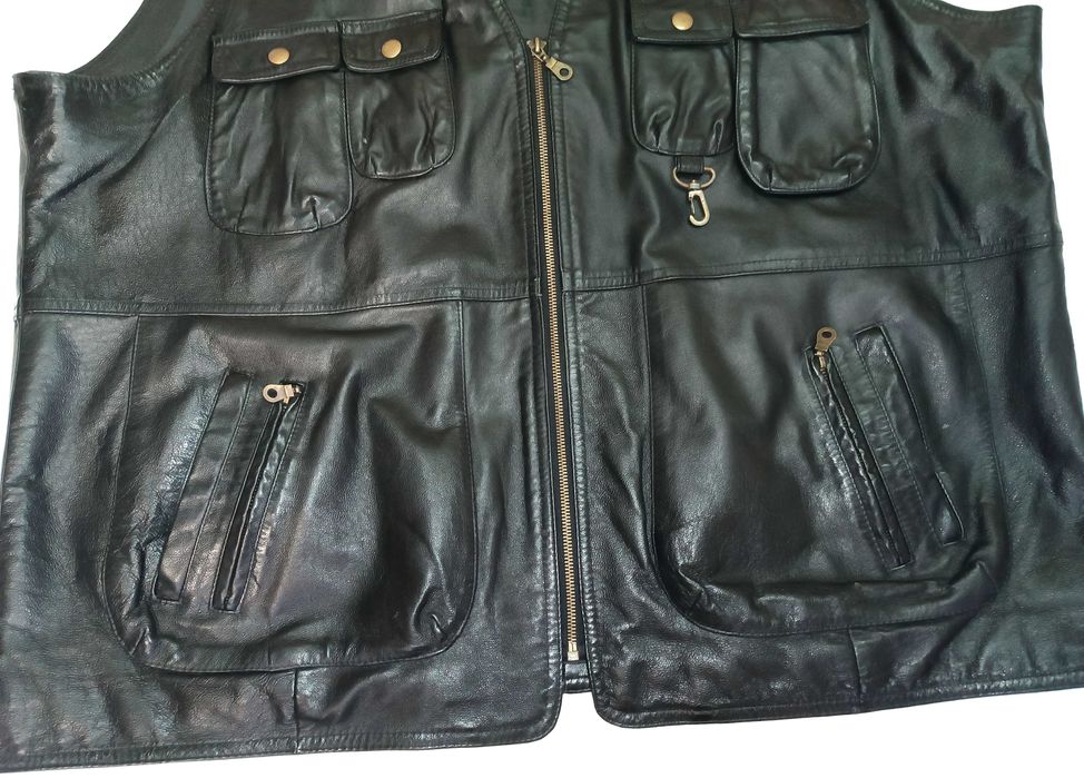 Кожаный жилет Roger Kent Германия натуральная кожа большой размер