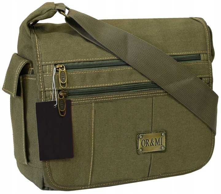 TORBA DAMSKA MĘSKA do pracy szkoły na ramię listonoszka OR&MI