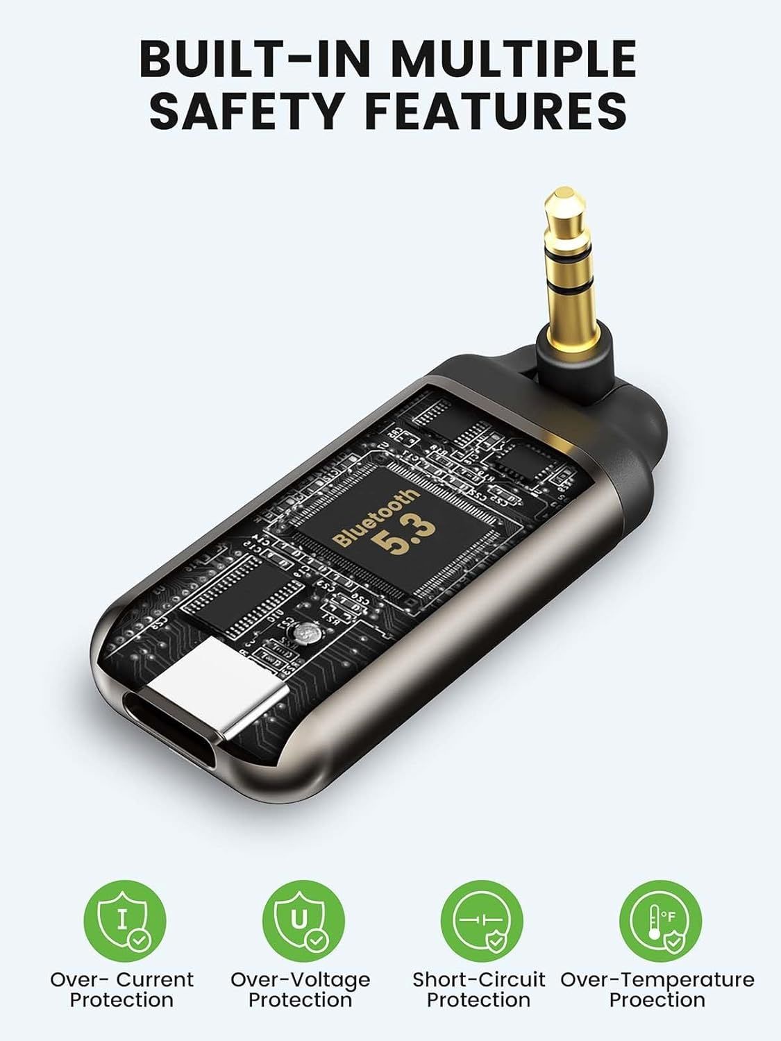 Adapter Bluetooth Aux Air88 do samochodu, odbiornik Bluetooth Aux 5.3