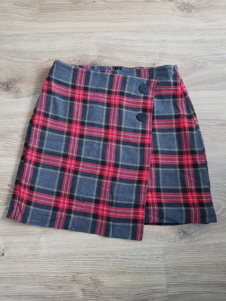 Spódnica w kratę h&m r S