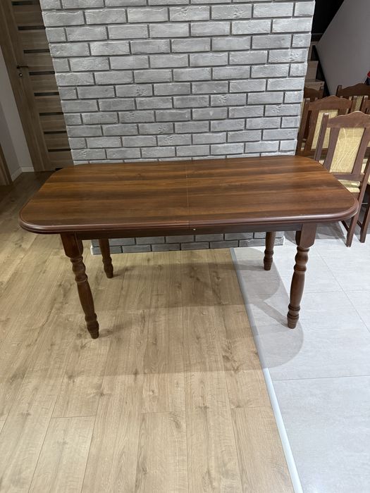 Stół z 6 krzesłami rozkładany do jadalni salonu kuchni 80x150/200