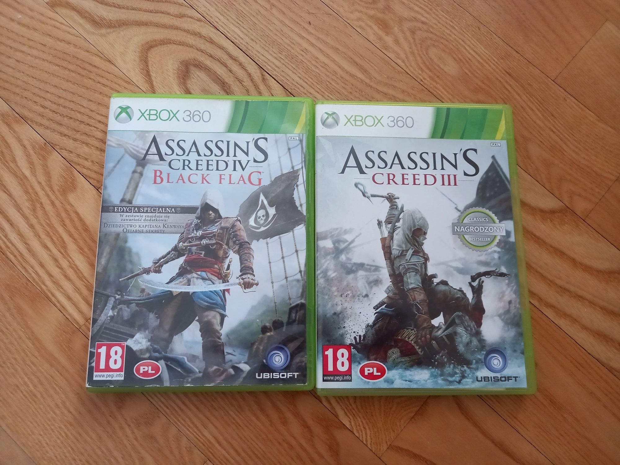 Gry na XBOX 360 Assassin's Creed  III i IV polska wersja
- Assassin's