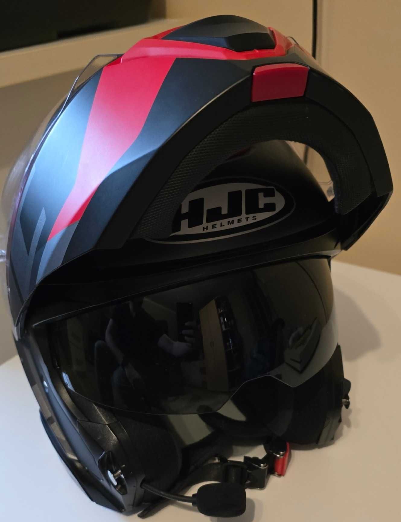 Kask HJC I91 CARST BLACK/RED (rozmiar L) + Interkom HJC SMART 21B