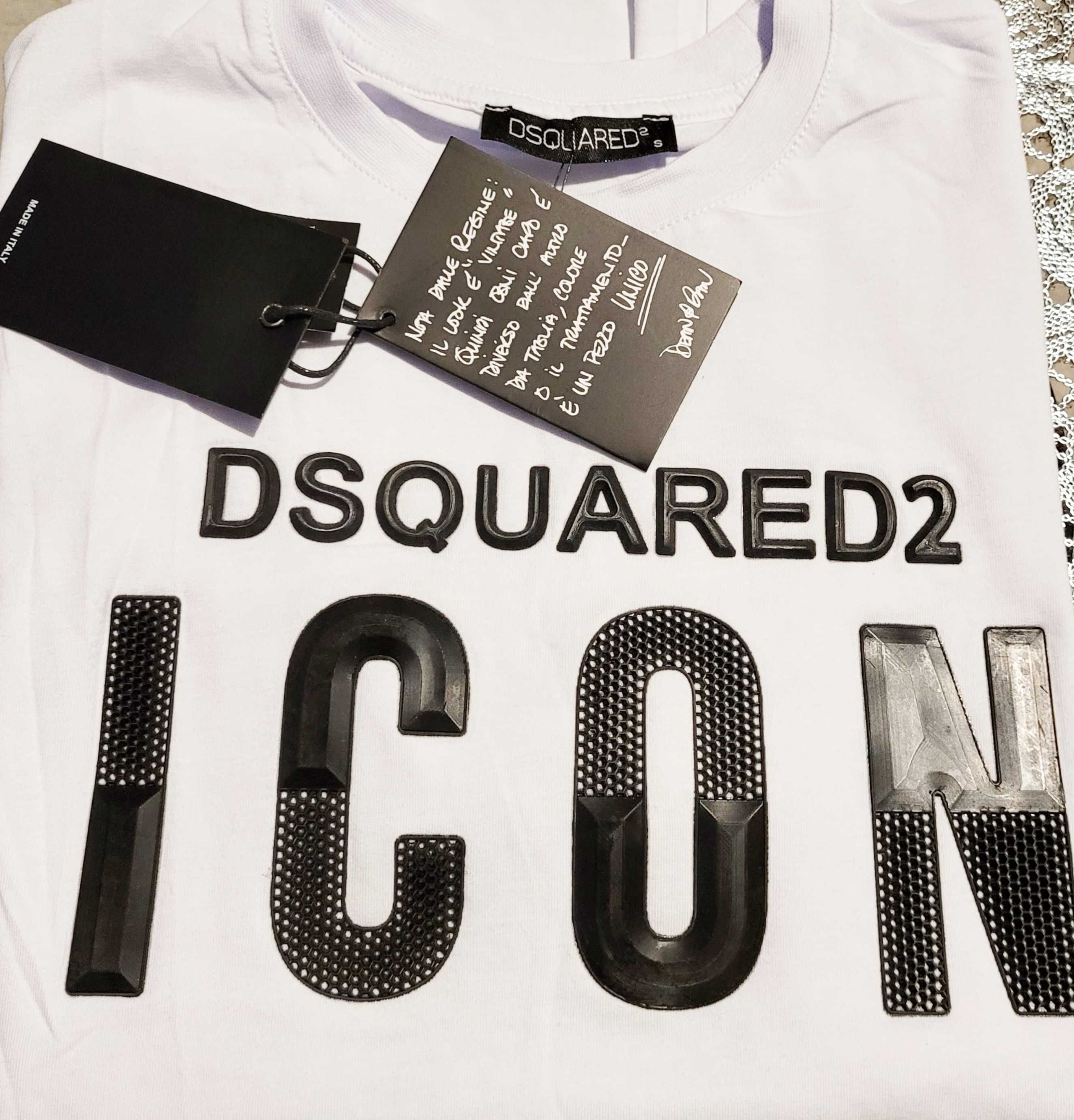 ICON t-shirt Koszulka Dsquared2 biała roz.M